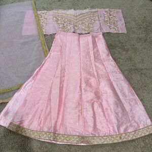 Unstitched lehenga material